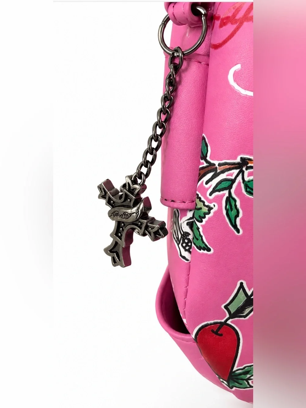 Ed Hardy Dalinda Applique Hobo Bag - Studded Pink